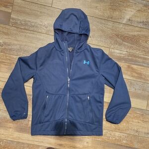 Under Armour Kids' Blue Hooded Jacket. Youth Large.